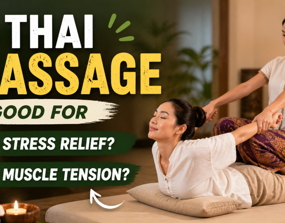 Thai massage therapy for stress relief and muscle tension relaxation